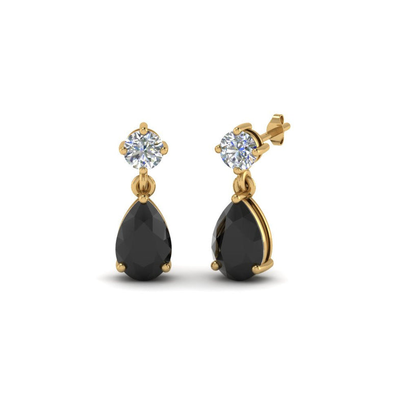 Gemstone Pear Drop Stud Earring