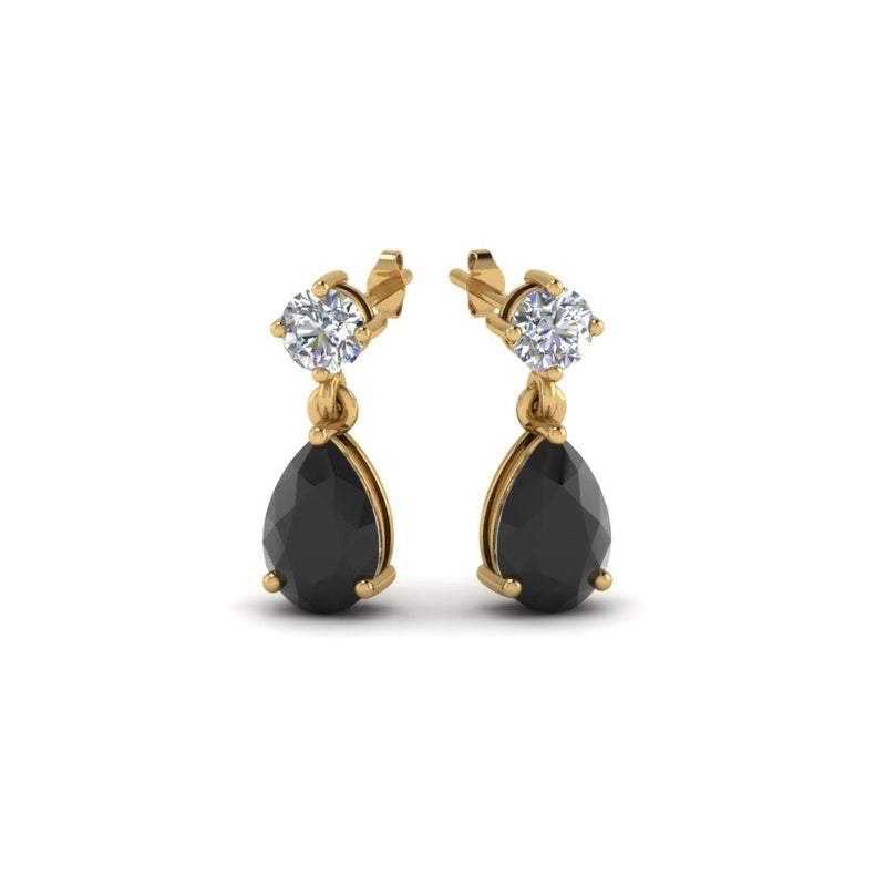 Gemstone Pear Drop Stud Earring