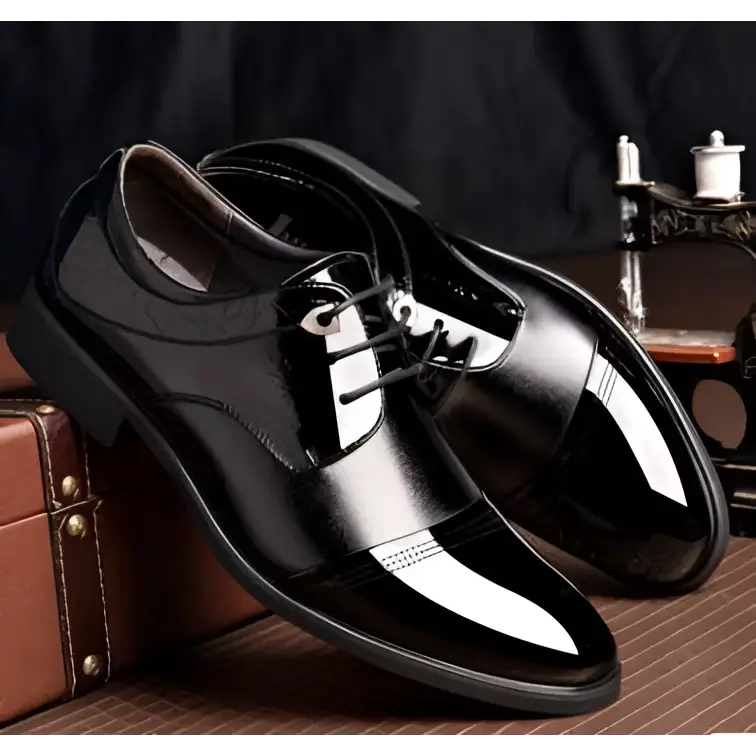 Black Patent Leather Men’s Shoes Business Dress