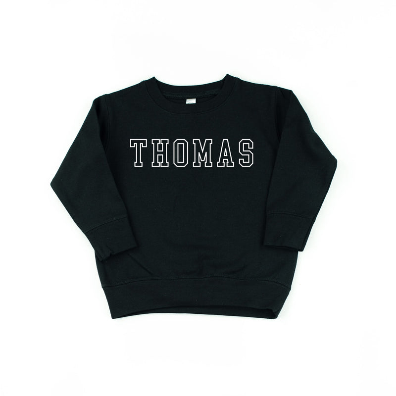 CUSTOM EMBROIDERED OUTLINE NAME - CHILD SWEATER