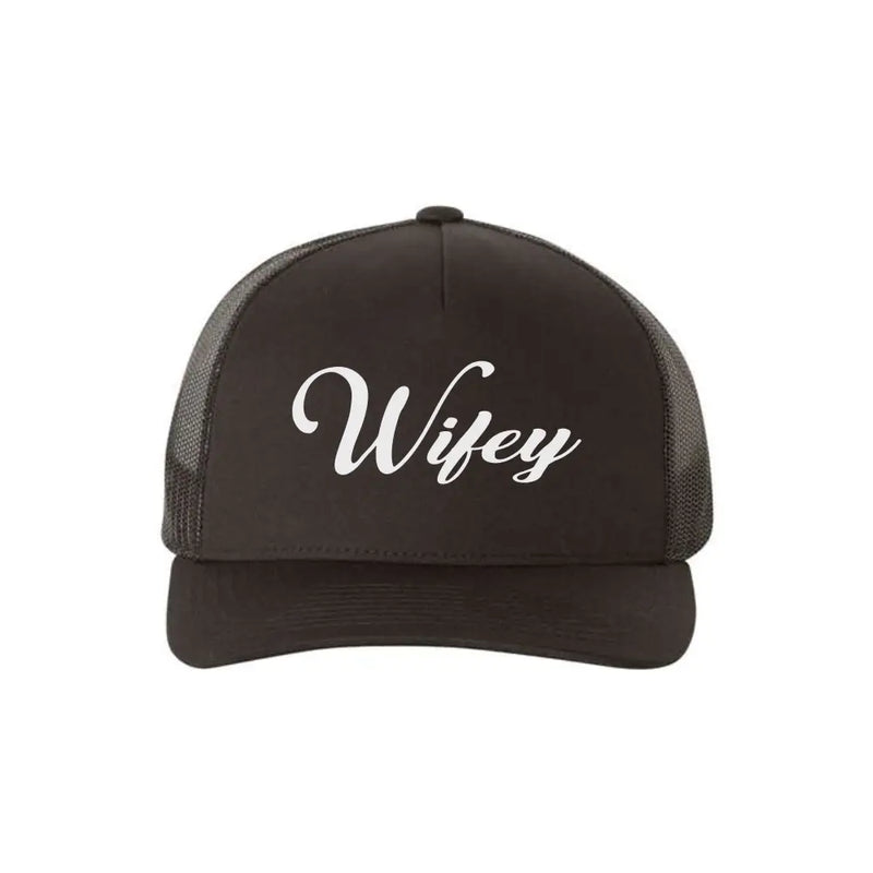 Embroidered Wifey Trucker Hat – Classic Mesh Cap for Wedding or Anniversary