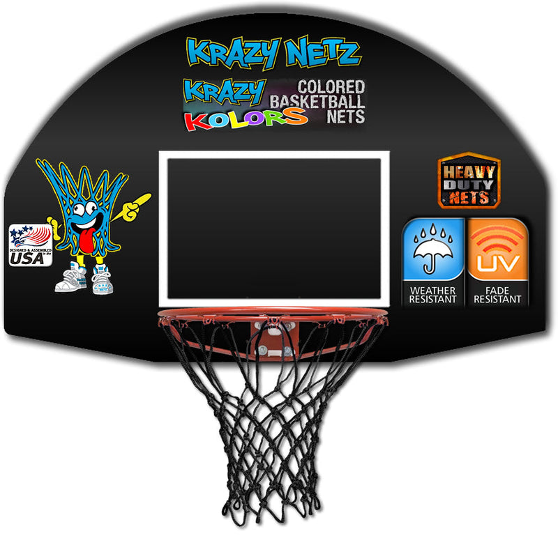 Krazy Netz Heavy Duty Black Basketball Rim Net