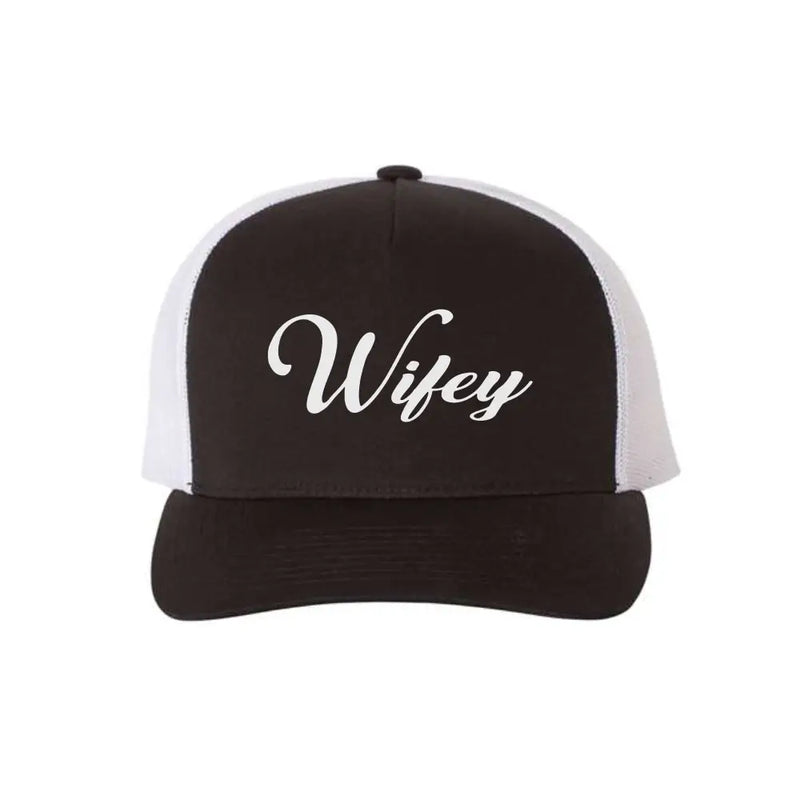 Embroidered Wifey Trucker Hat – Classic Mesh Cap for Wedding or Anniversary
