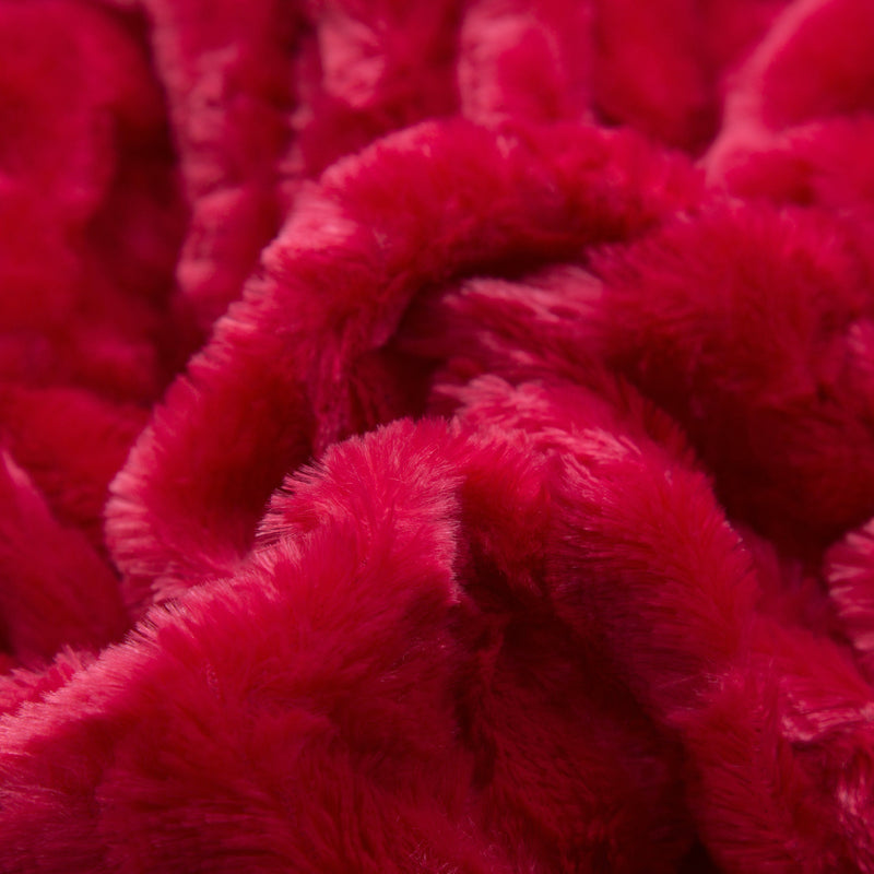 DaDa Bedding Luxury Romantic Red Lovely Hearts Dreamy Plush Faux Fur Throw Blanket (19)