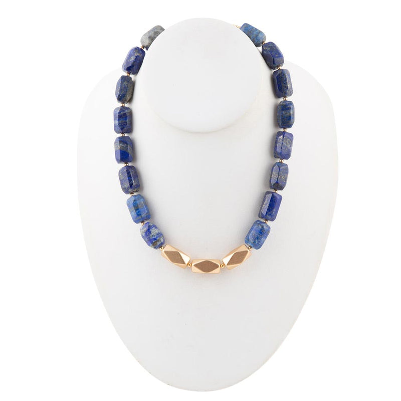 Blue Lapis Nugget Necklace