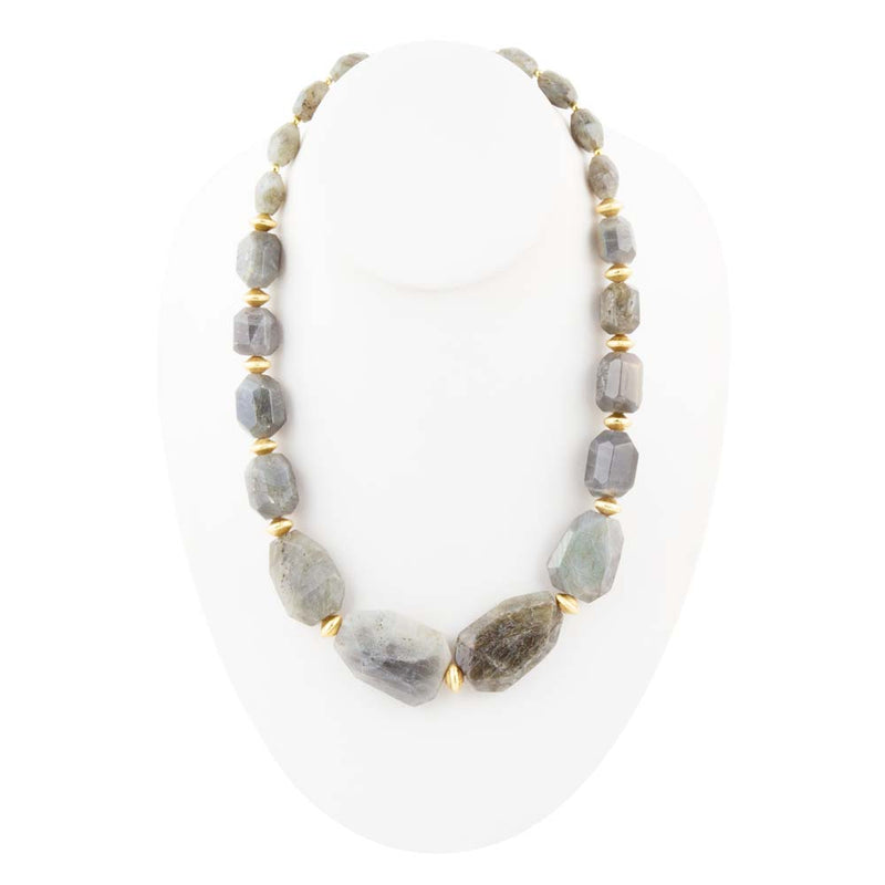 Bold Labradorite Statement Necklace