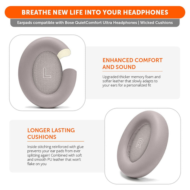Bose QuietComfort Ultra Gen 1 & Gen 2 Earpads - WC PadZ QC Ultra