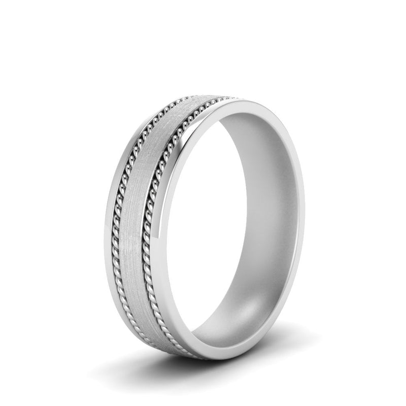 Braided Mens Wedding Ring