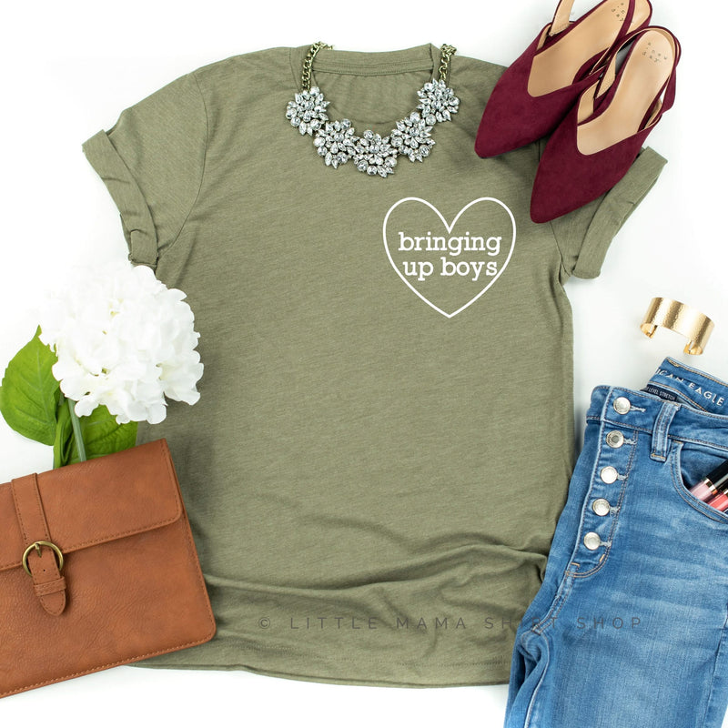 Bringing Up Boys (Heart Around) - Unisex Tee