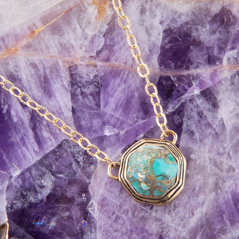 Bronze Infused Turquoise Necklace