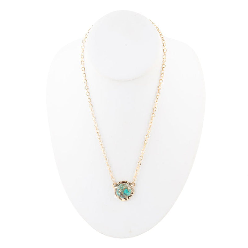 Bronze Infused Turquoise Necklace