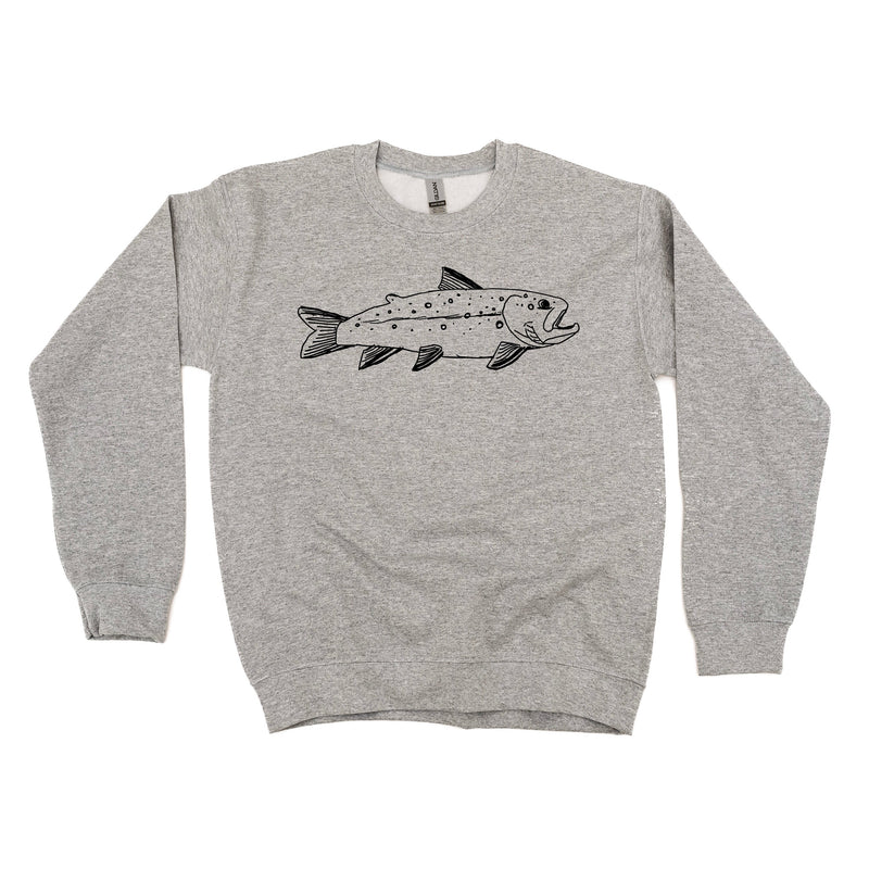 Hand Drawn Brook Trout - BASIC Fleece