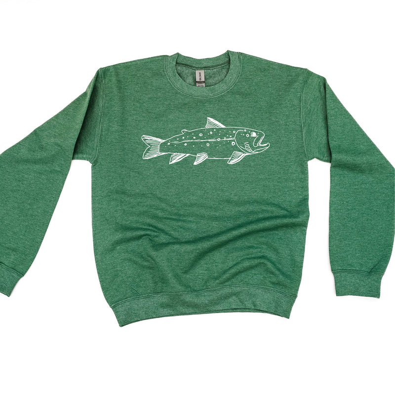 Hand Drawn Brook Trout - BASIC Fleece