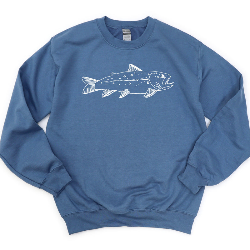 Hand Drawn Brook Trout - BASIC Fleece