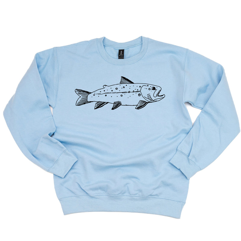Hand Drawn Brook Trout - BASIC Fleece