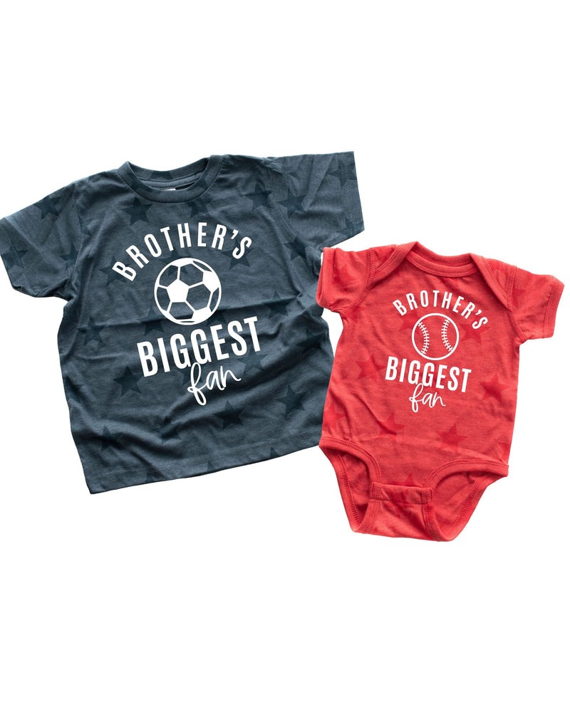 Brother's Biggest Fan - (Choose Your Sport) - Child STAR Tee
