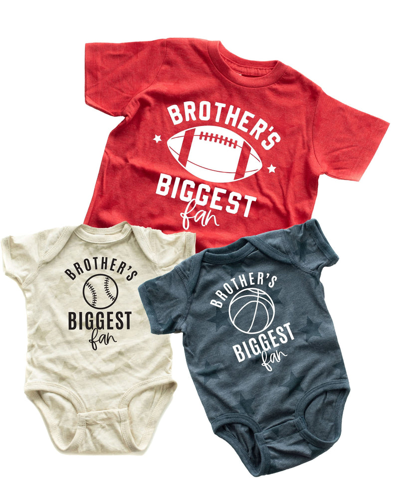 Brother's Biggest Fan - (Choose Your Sport) - Child STAR Tee