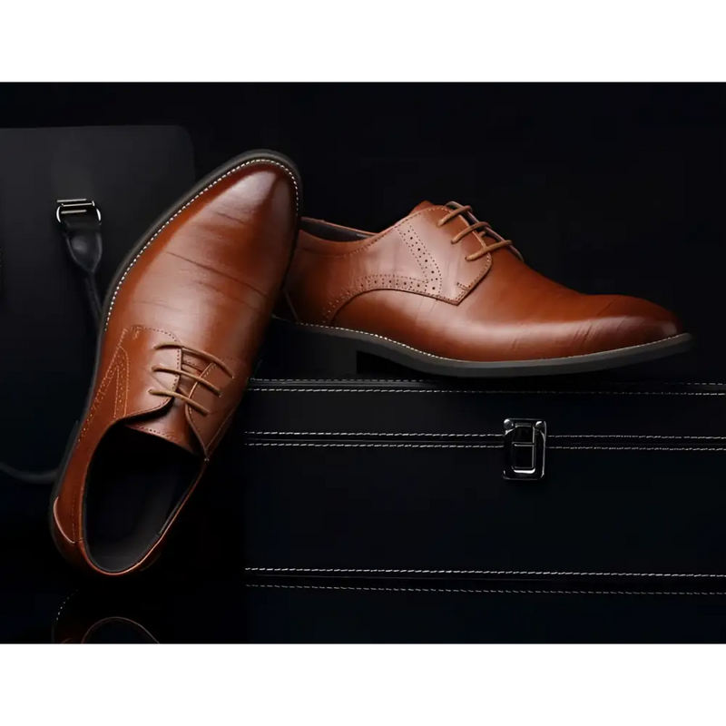Brown Leather Oxford Dress Business Shoes