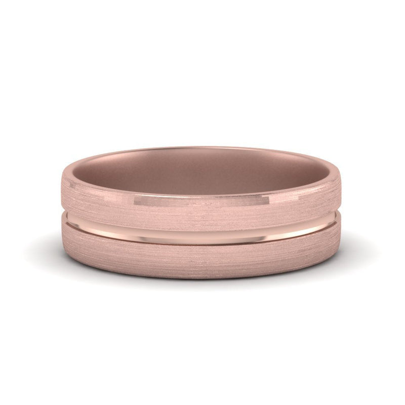 Brushed Mens Wedding Band