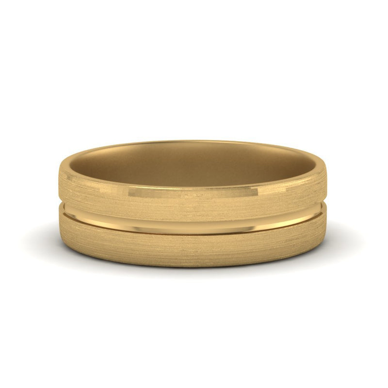 Brushed Mens Wedding Band
