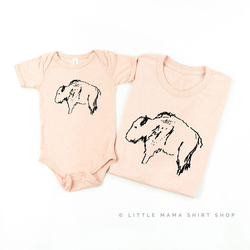 Buffalo - Hand Drawn - Set of 2 Shirts