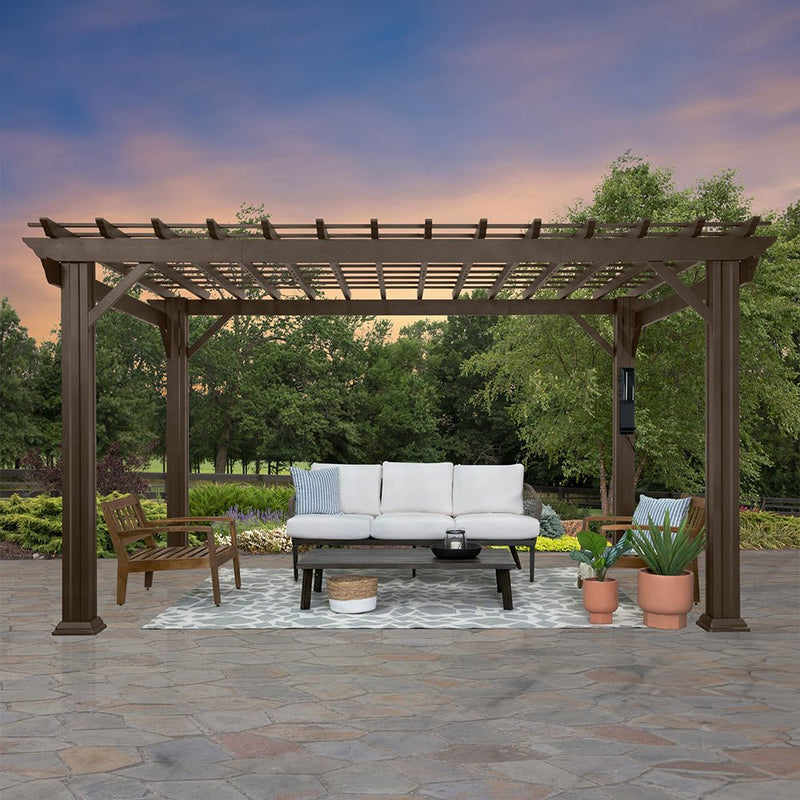 [10X12FT] Alora Heavy-Duty Backyard Galvanized Steel Powder Coated Pergola (91358672)