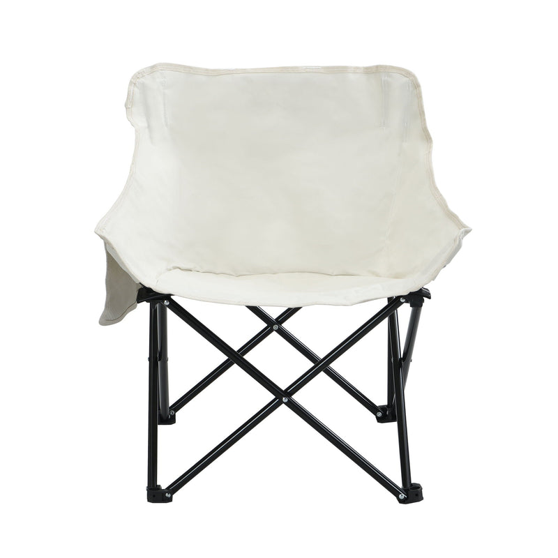 2 Pieces Outdoor Camping Chairs Folding / Portable, Comfortable Seating, Durable Steel Fram