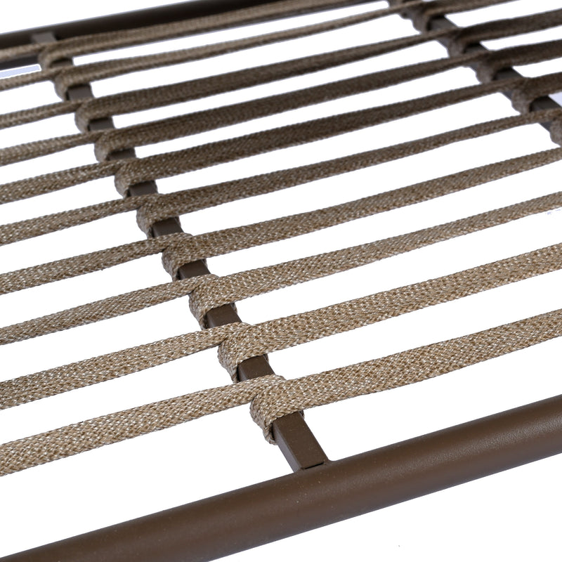 4-Piece Outdoor Patio Furniture Set with Metal Frame and Woven Rope