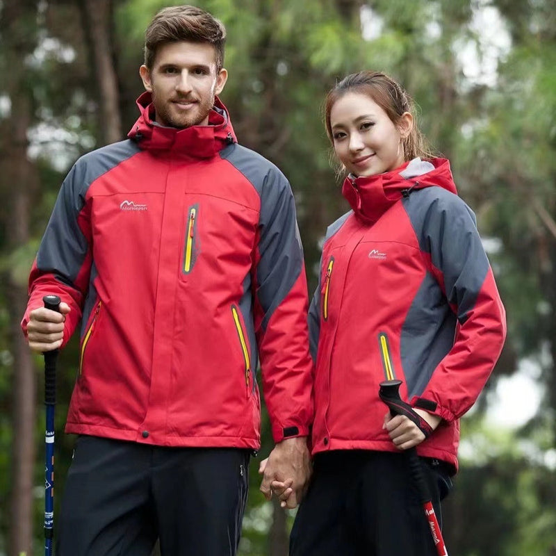 Winter Fleece-lined Thickened Three-in-one Shell Jacket Outdoor Windproof Waterproof Mountaineering Suit