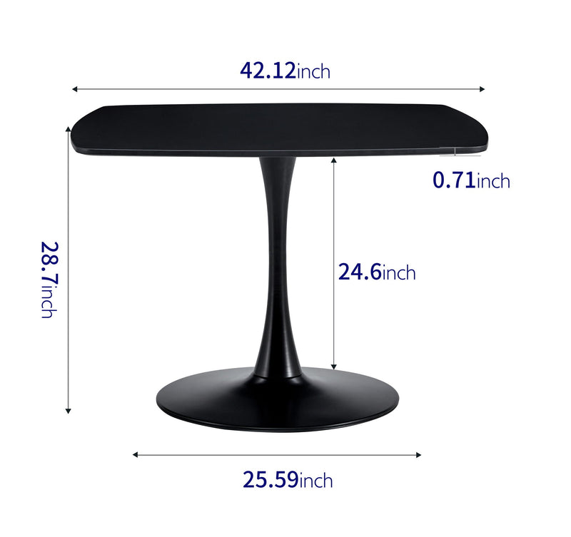 Table Mid-Century Dining Table For 4-6 People With Round Table Top, Pedestal Dining Table, End Table Leisure Coffee Table
