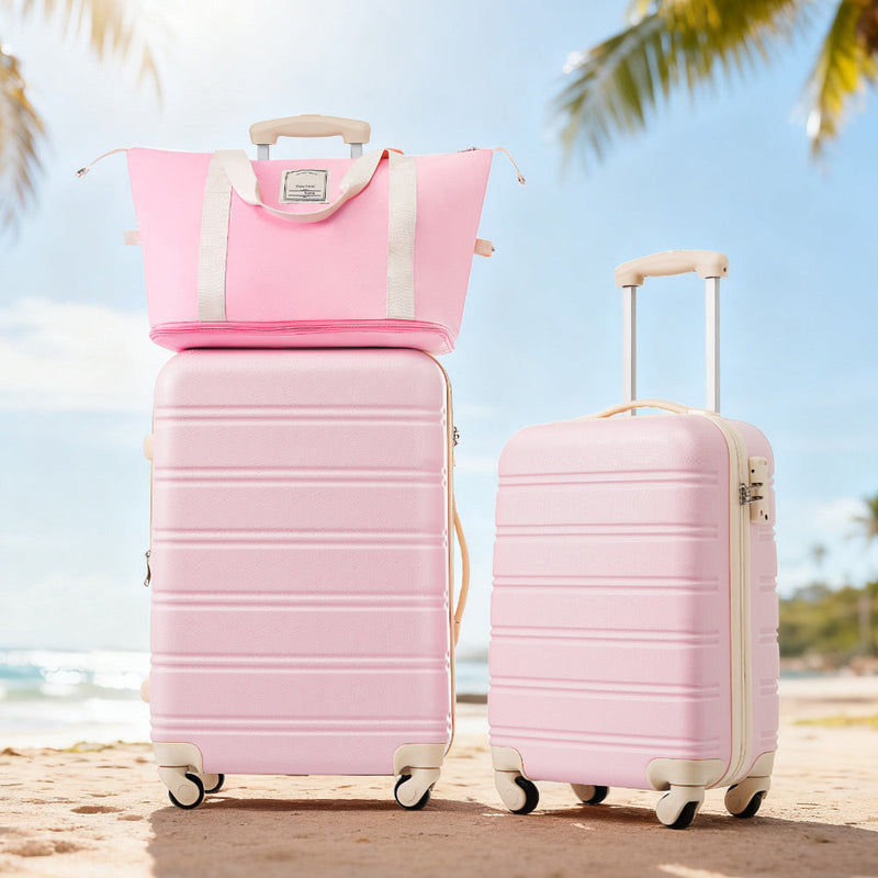 Hardshell Luggage Sets 2Pcs + Bag Spinner Suitcase with TSA Lock
