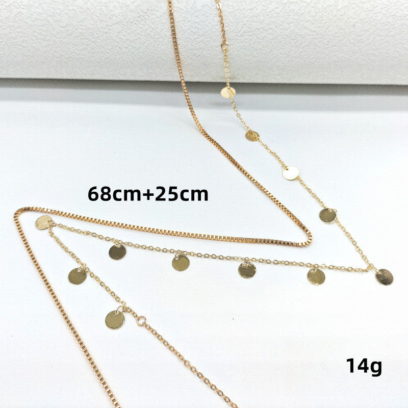 Disc Bead Chain Waist Chain for Women Body Jewelry