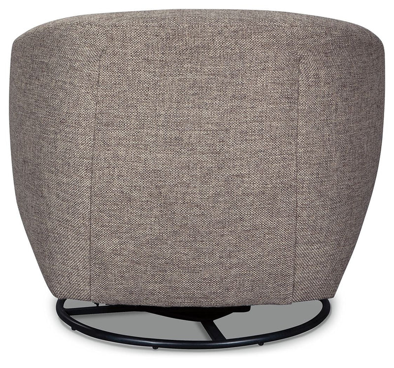 Upshur - Swivel Glider Accent Chair - Taupe