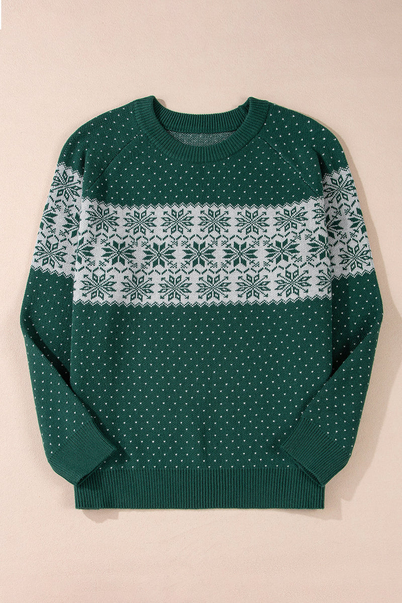 Abigail Pattern Drop Shoulder Sweater