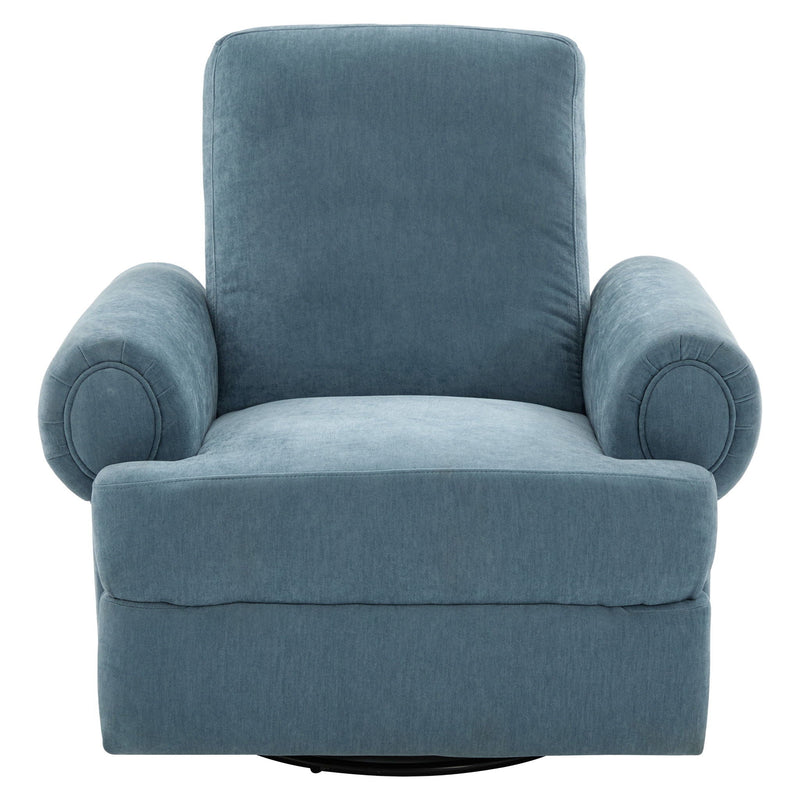 Manual Swivel Recliner Rocker Chair With Adjustable Backrest