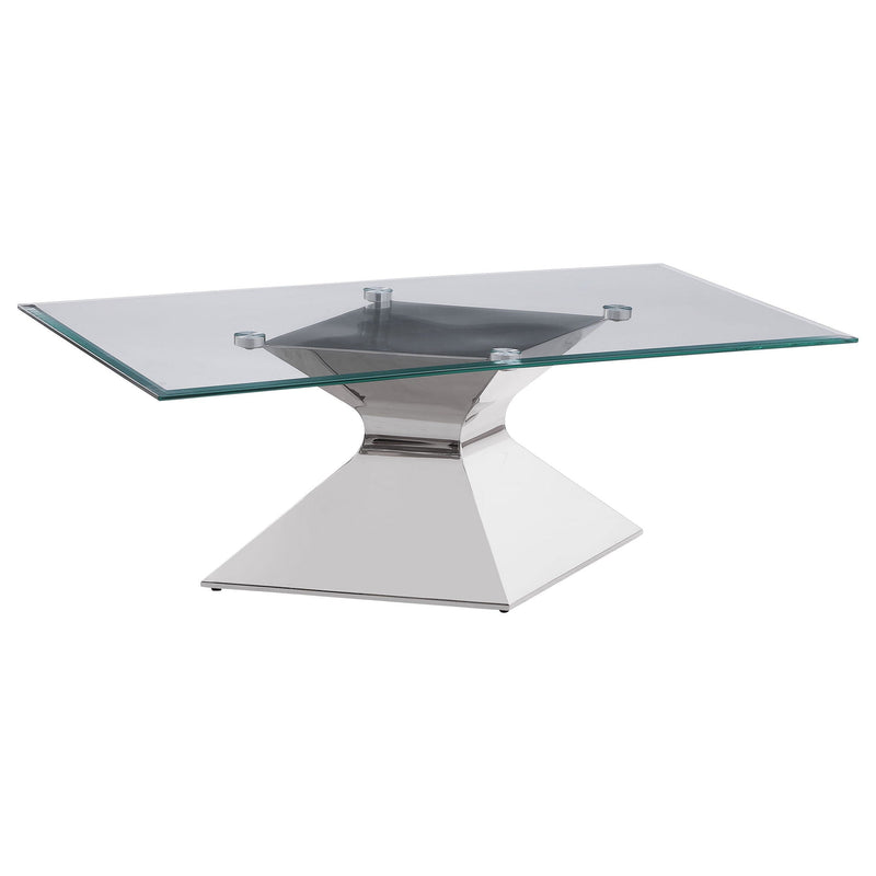 Jenny 3-piece Rectangular Coffee and End Table Set Chrome