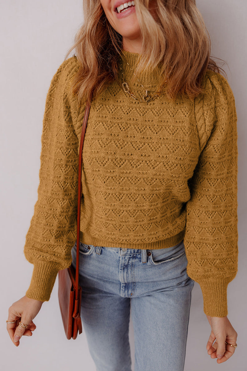 Aria Edge Balloon Sleeve Sweater