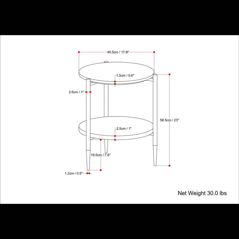 Wagner - Round Marble & Wood Table