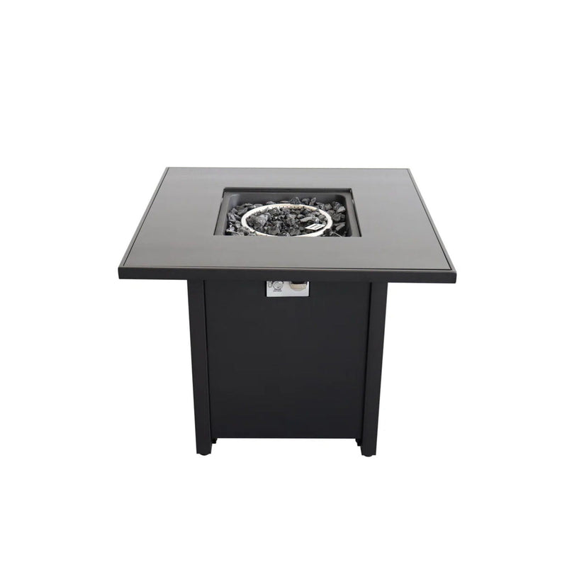 Powder Coated Fire Pit With Top - Black