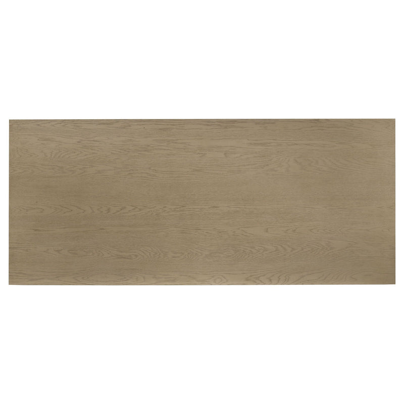 Decker 7-piece 82-inch Rectangular Dining Set Cream and Natural Oak