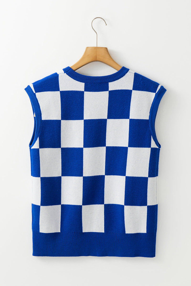 Dulce Dark Cherckerboard Sweater
