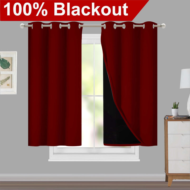 1pc Classic Blackout Curtains with Grommet Thermal Insulated Living Room Bedroom Kitchen Bathroom