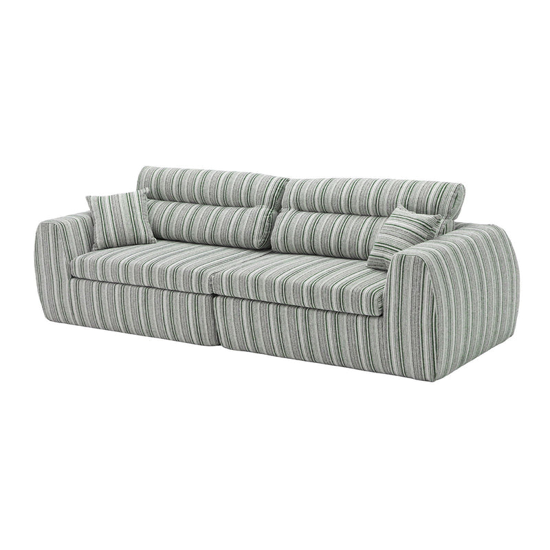 3 Seater, Couch With Throw Pillows For Living Room