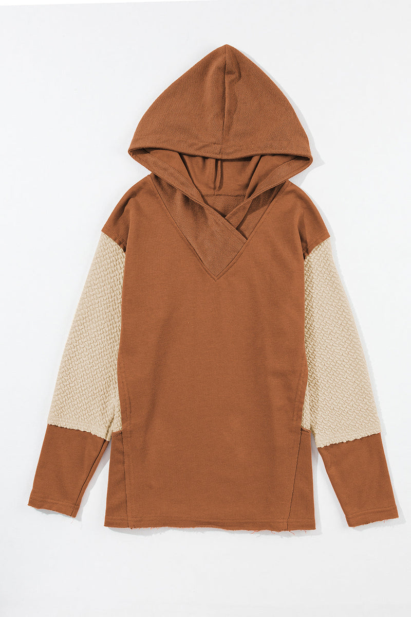 Daphne Sleeves Patchwork Colorblock Hoodie