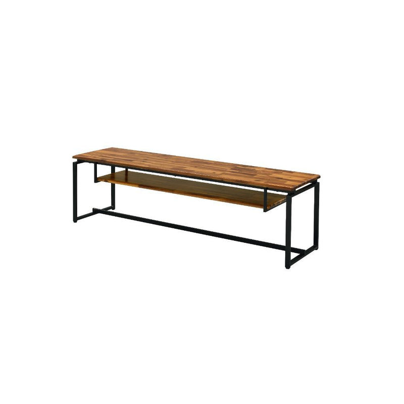 Jurgen - TV Stand - Oak & Black Metal