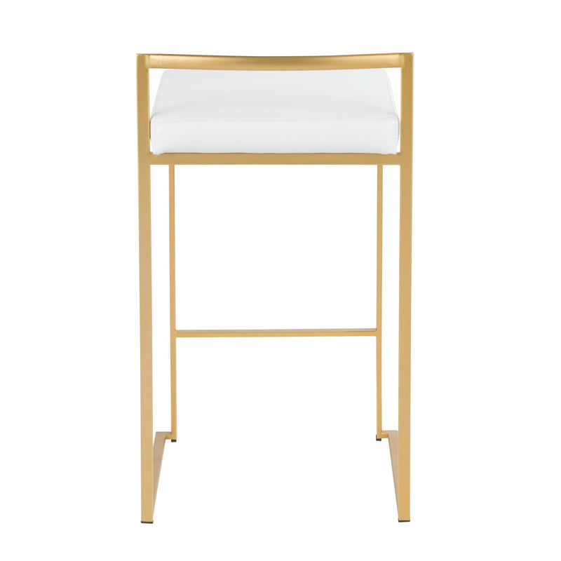 Fuji - Contemporary / Glam Design Counter Stool (Set of 2)