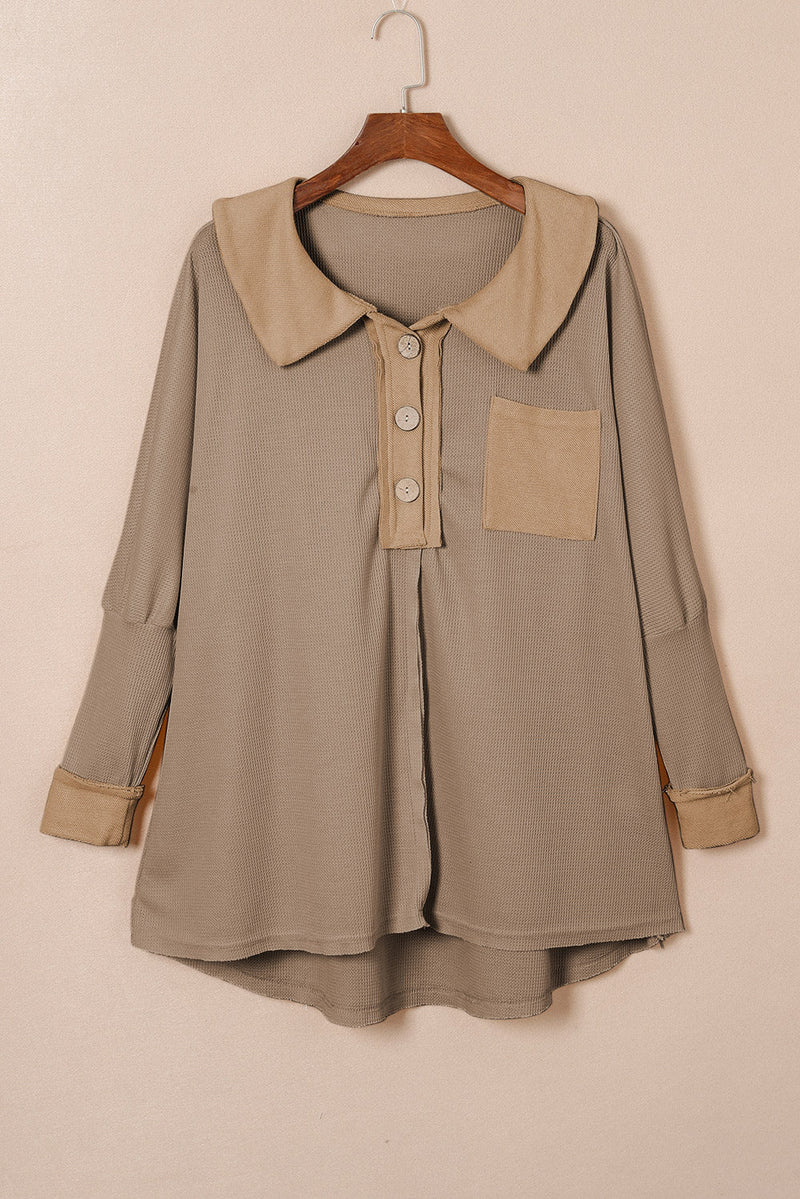 Bianca Waffle Knit Long Sleeve Top