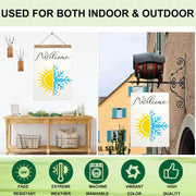 Sun and Snowflake Burlap House Flags for Outdoor, Summer Winter Large Yard Flags 28 X 40 Double Sided Seasonal Decorative Flag for Farmhouse Holiday Decoration