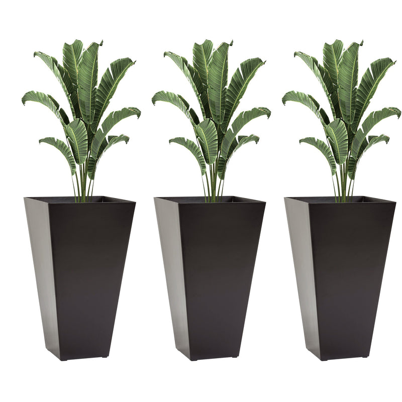 Outsunny Set of 3 Tall Planters with Drainage Hole