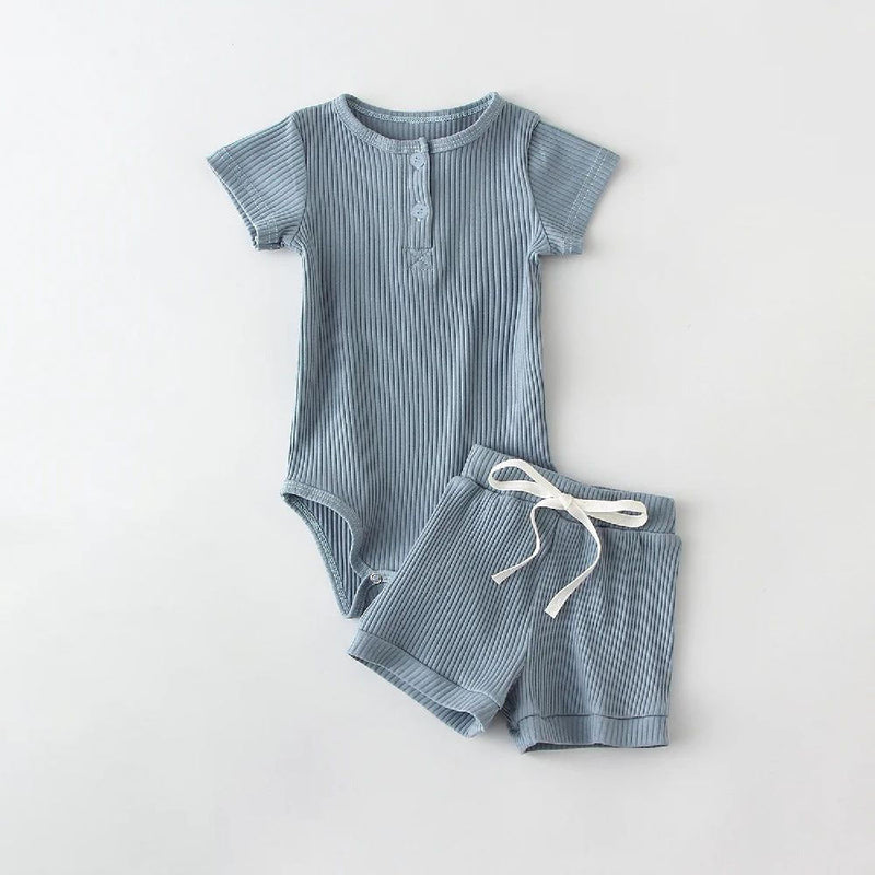 New Fashion Summer Round Neck Short Sleeves Blouse And Pants